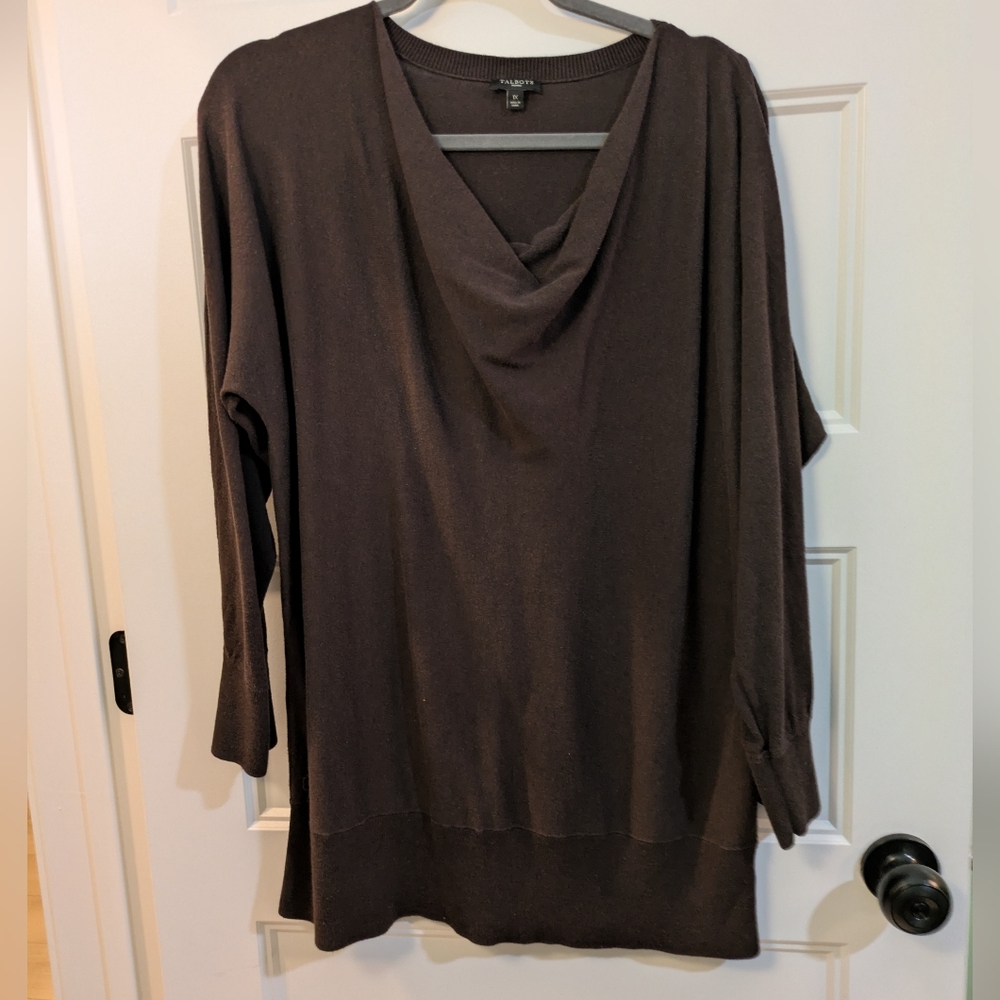Talbots Woman Brown Knit lightweight sweater